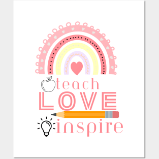 Teacher teach love inspire teacher life Posters and Art